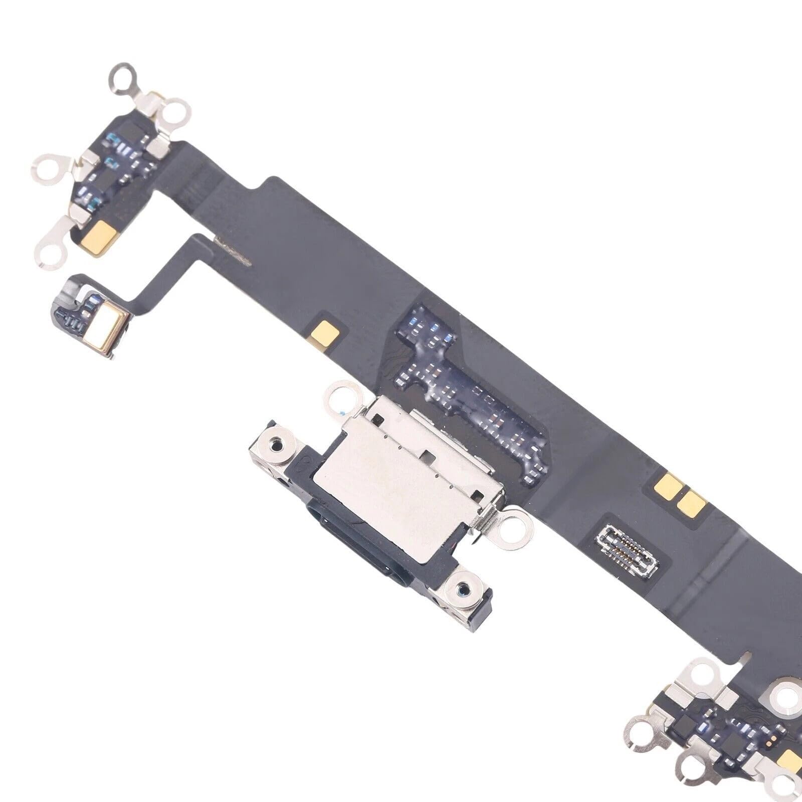 Charging Port Board Dock Connector Socket Module Flex Replacement Compatible with iPhone 16 Plus (Black) 5
