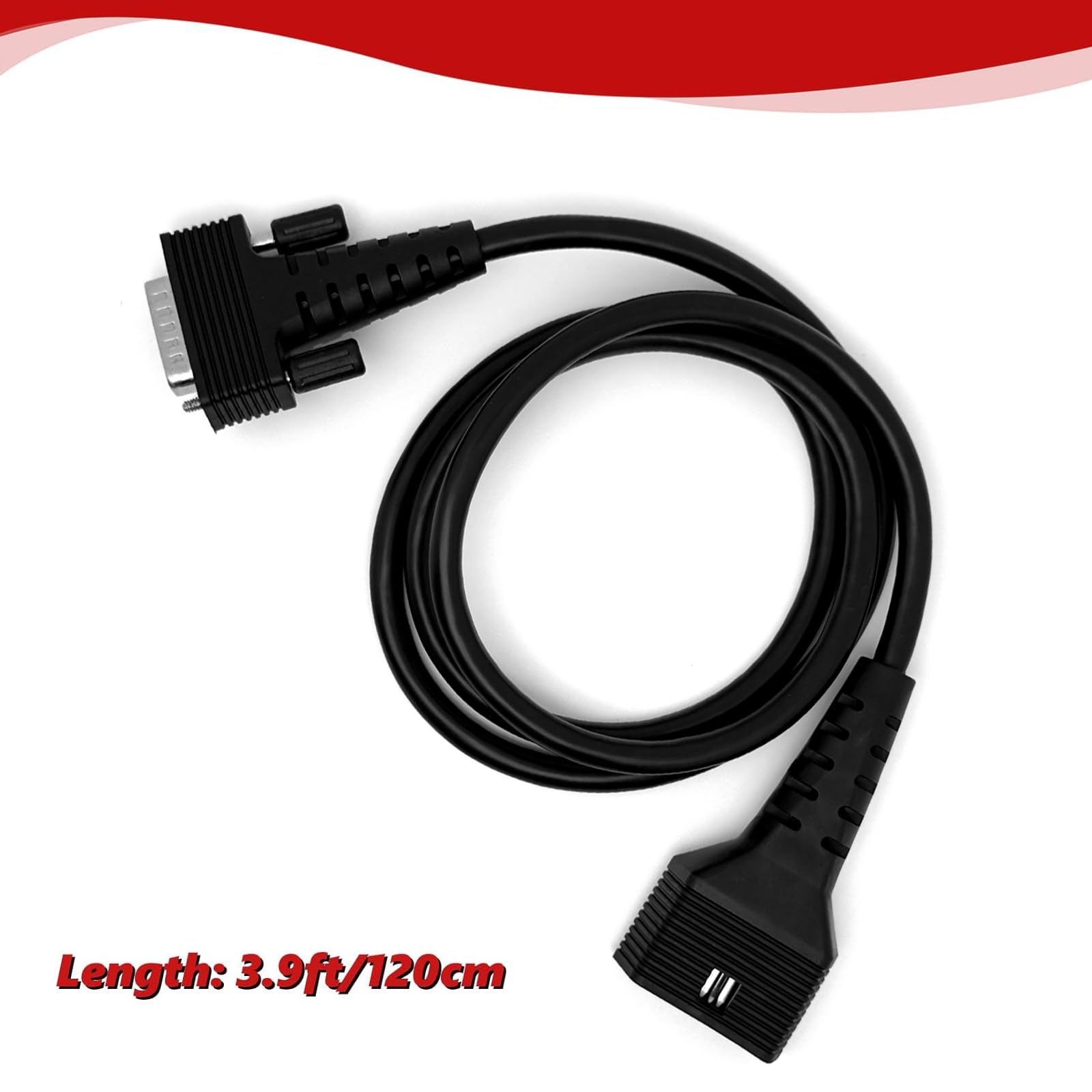 Main Cable Fit for Ancel DS100 DS200 DS500 FX6000 FX6100 DB15 Male OBD2 Diagnostic Scanner 16-PIN Male to 15-PIN Male OBD-II Test Replacement Cable Connector Adapter - 3.9ft/120cm 4