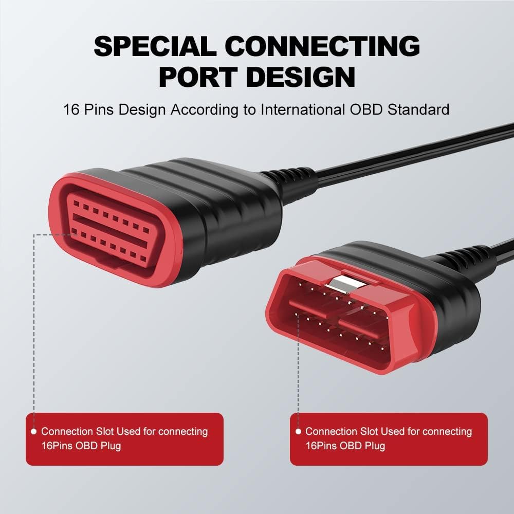 THINKSCAN689 with Universal 16 Pin Male to Female OBD2 Extension Cable （60cm, 2 feet） 5