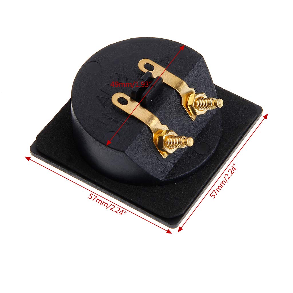 Pinhaijing Square Shape Double Binding Post Speaker Box Terminal Cup Black and Red 6