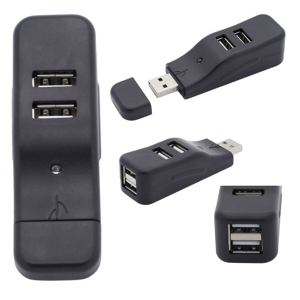 MaxLLTo USB 2.0 4 Port Hub-Replacement Mini USB Hub for PC Laptop Desktop Notebook Computer-1Pcs,Black 3