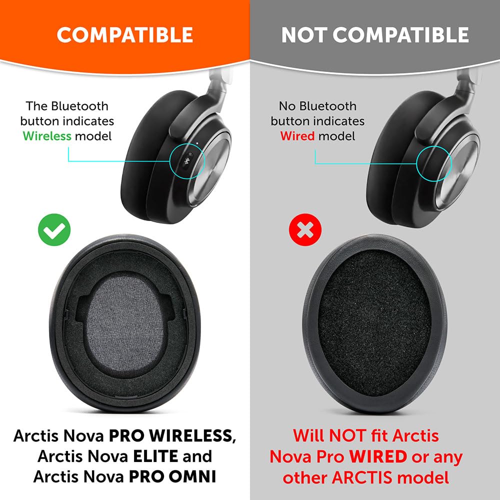 WC Freeze Nova Pro Wireless - Cooling Gel Earpads for Arctis Nova Pro Wireless, Nova Elite & Nova Pro Omni (Doesn’t Fit Other Models), by Wicked Cushions, Extra Thick & Comfortable | Mint 3