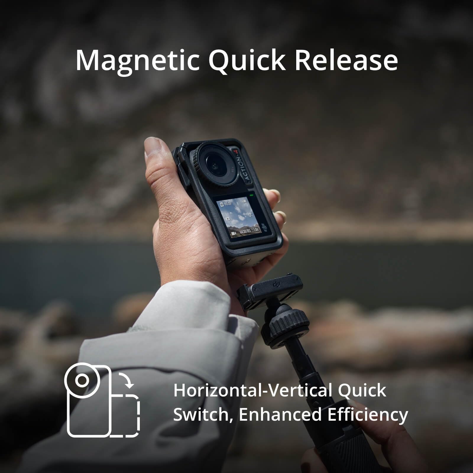 DJI Osmo Action 4 Essential Combo, 4K/120fps Waterproof Action Camera with a 1/1.3-Inch Sensor, Stunning Low-Light Imaging,10-bit & D-Log M Color Performance, Long-Lasting 160 Mins, Outdoor Camera 4