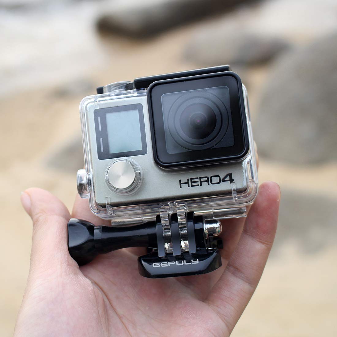 GEPULY Waterproof Housing Case with Frame Mount Protective for GoPro Hero 4, Hero 3+, Hero 3 Black 6