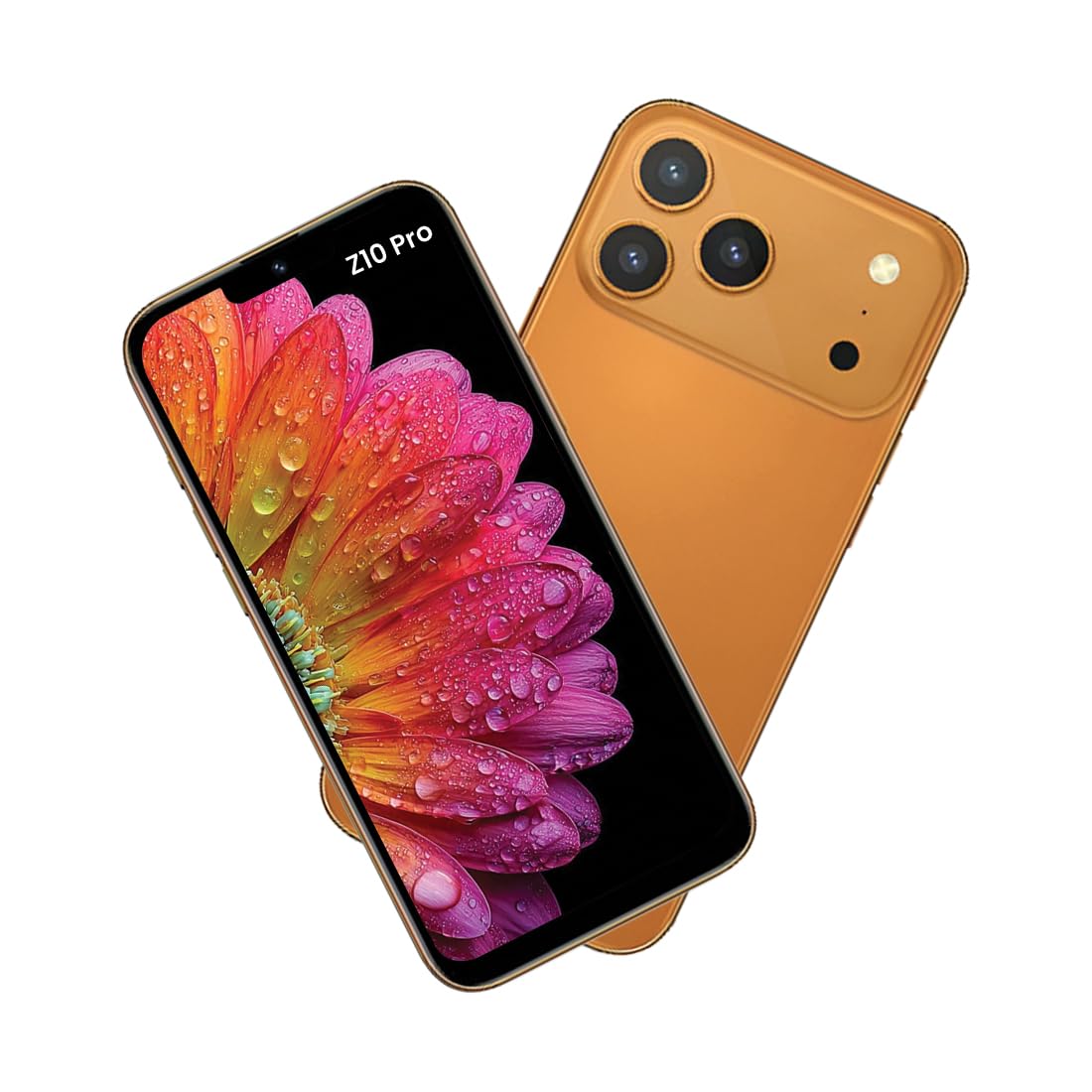 IKALL Z10 Pro Mobile Phone, Android 14, 6.53-inch HD Display, 4GB RAM, 64GB Internal Storage, Octa-Core Processor, 20MP + 8MP Camera, 5000mAh Battery, Dual SIM 4G Smartphone (Orange) 4