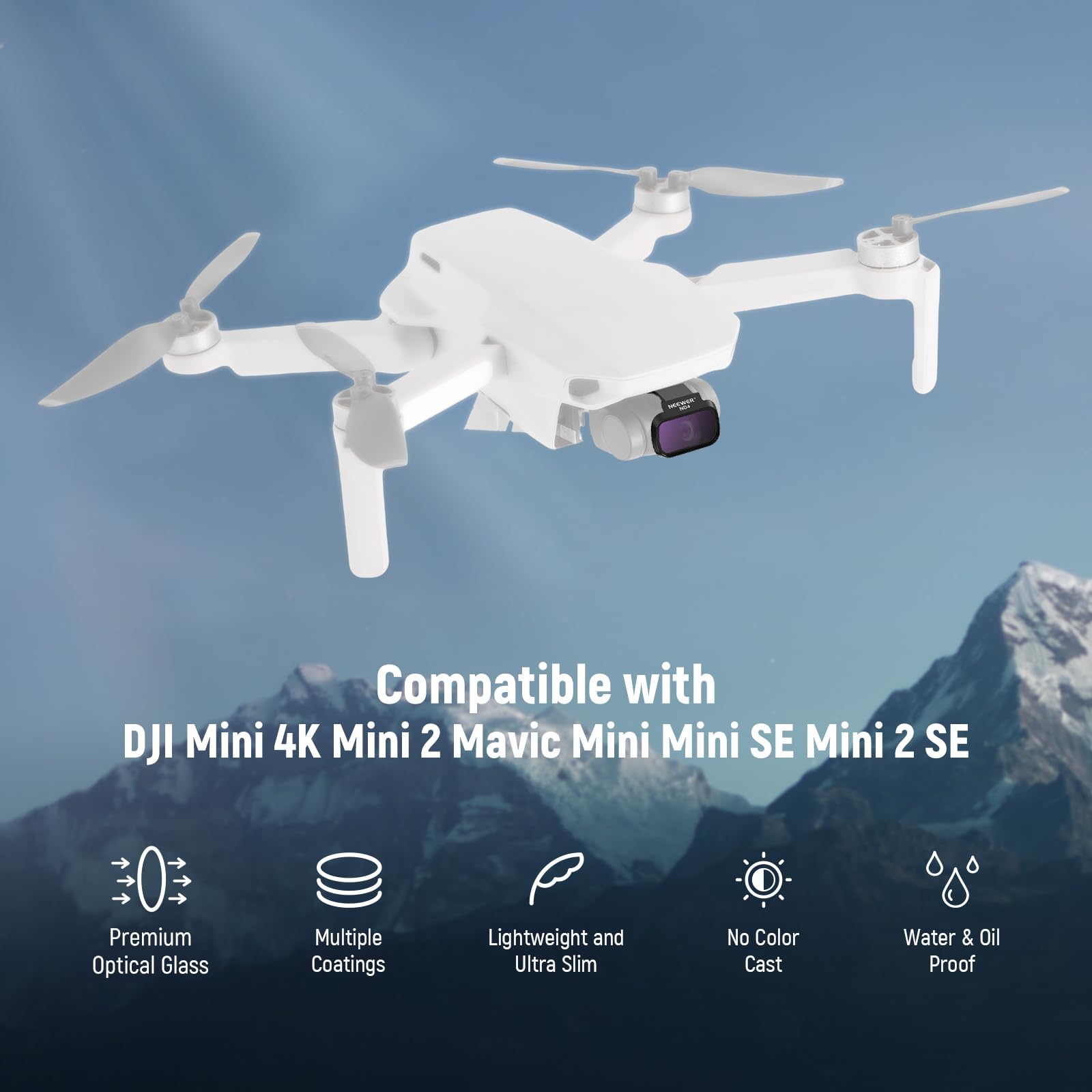 NEEWER ND Filter Set Compatible with DJI Mini 4K/2 SE/SE/2/Mavic Mini 3