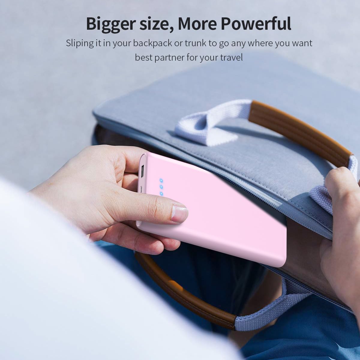 Portable Charger Power Bank 25,800mAh,Ultra-High Capacity Fast Phone Charging with Intelligent Smart IC,2 USB Port External Cell Phone Battery Pack Compatible with iPhone 17 16 15,Samsung,Android-Pink 2