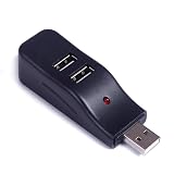 MaxLLTo USB 2.0 4 Port Hub-Replacement Mini USB Hub for PC Laptop Desktop Notebook Computer-1Pcs,Black 4