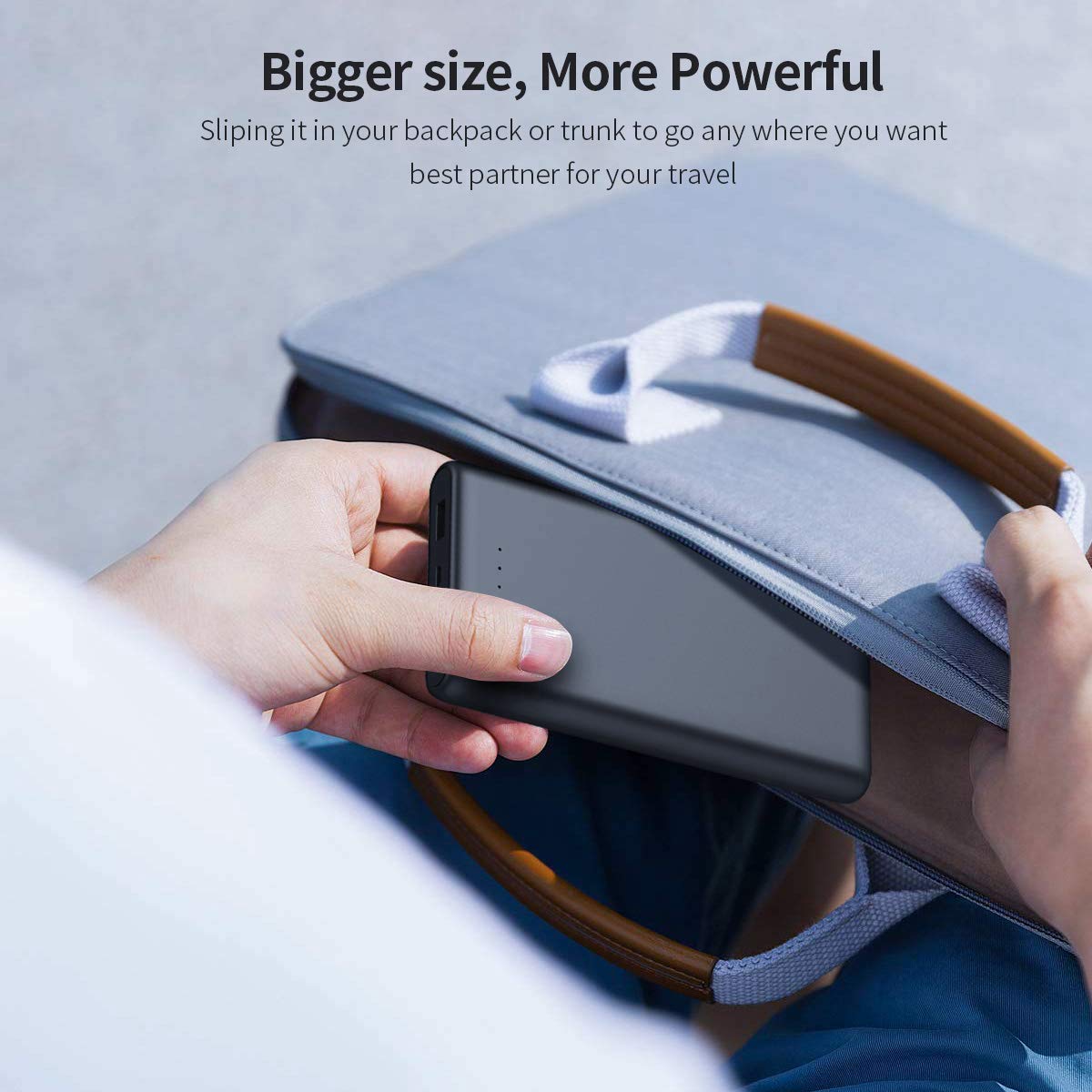 Upgraded Portable Charger 40800mAh Power Bank - Portable Battery with 2 Built in Cables,PD 25W USB C Fast Charging, 5 Outputs Battery Pack Compatible with iPhone 17 16 15 14 Android Phone etc-Navy 4
