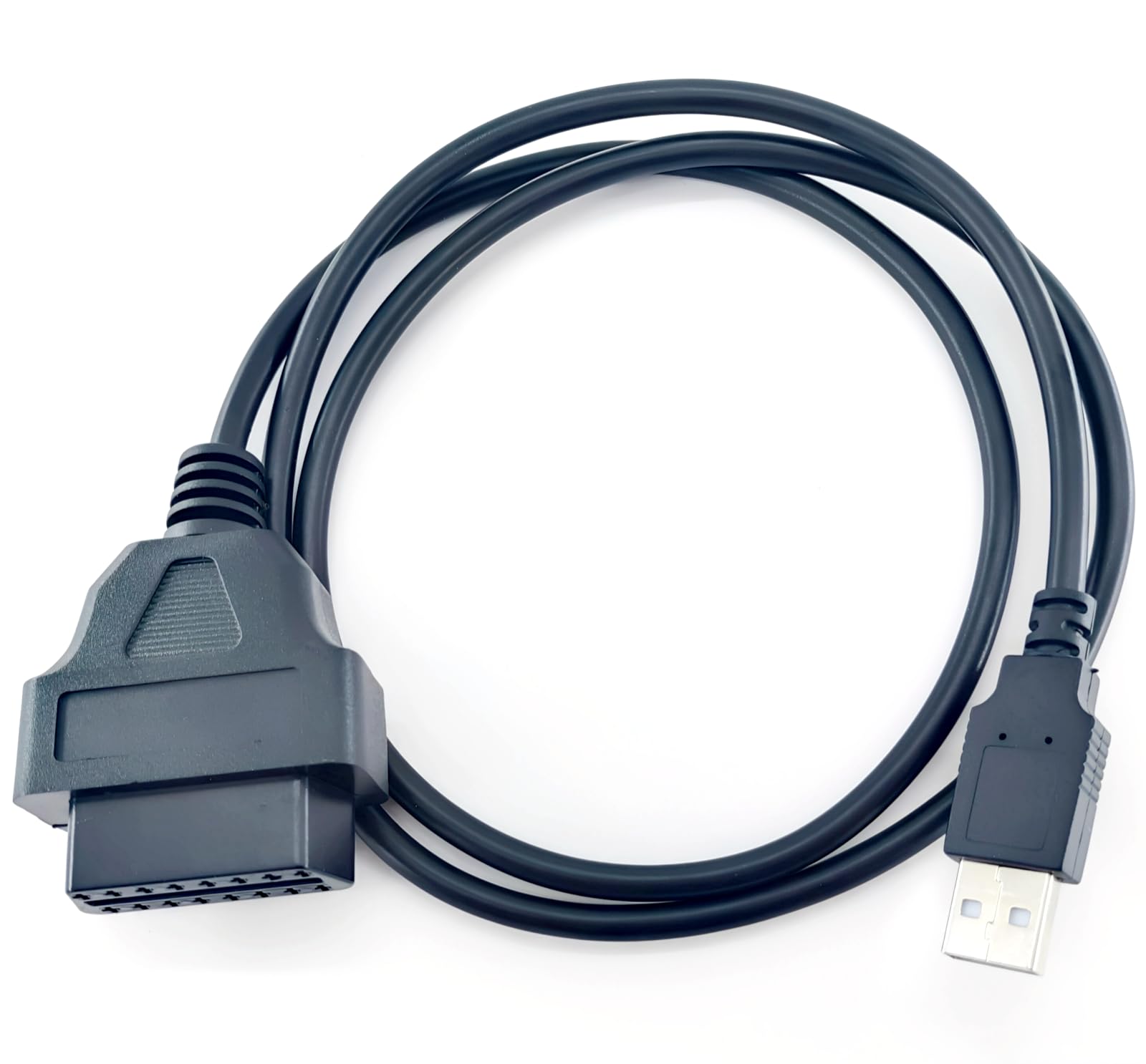 Hntcesdg 3.3FT OBD2 Female to USB Male Cable, 16Pin OBD2 Extension Cable to USB Female Port Charging Adapter OBDII to USB2.0 Power Connection, Diagnostic Tool for Car Extension Cord Connector 1