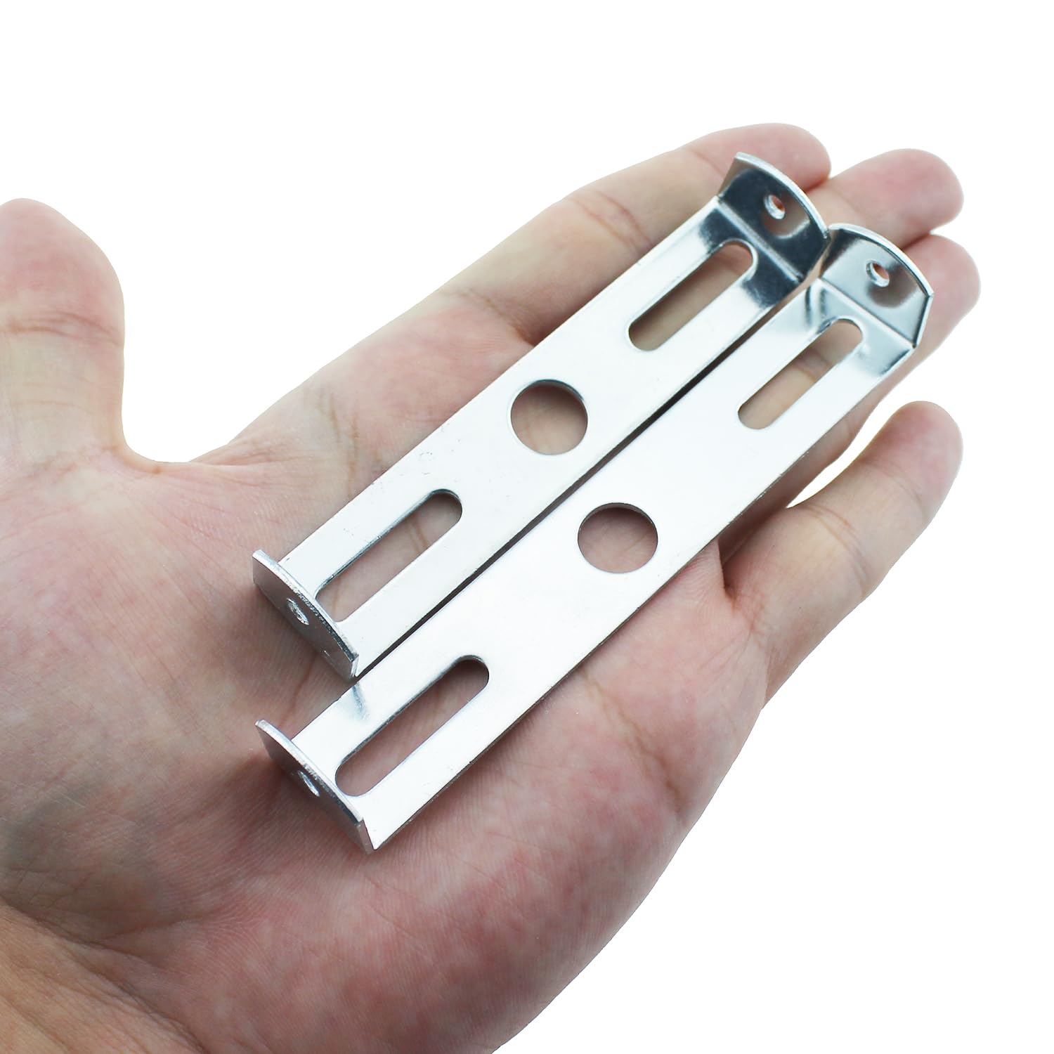 RLECS 4 Sets 105mm and 90mm Socket Mounting Plate Ceiling Pendant Crossbar Silver Metal Luminaire Mounting Bracket Suitable for Pendant Lamp Wall Lamp Living Room Lamp Outdoor Wall Lamp 5