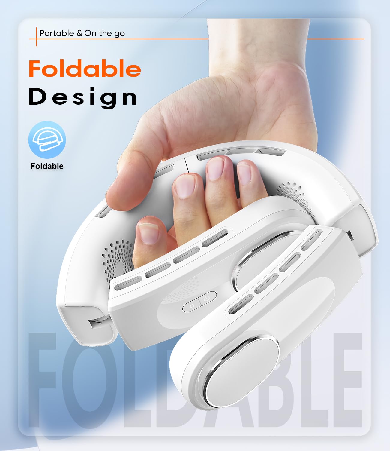 ChillGo Neck Fan, 4 Turbo Foldable Portable Fans - Personal Bladeless Fan 5