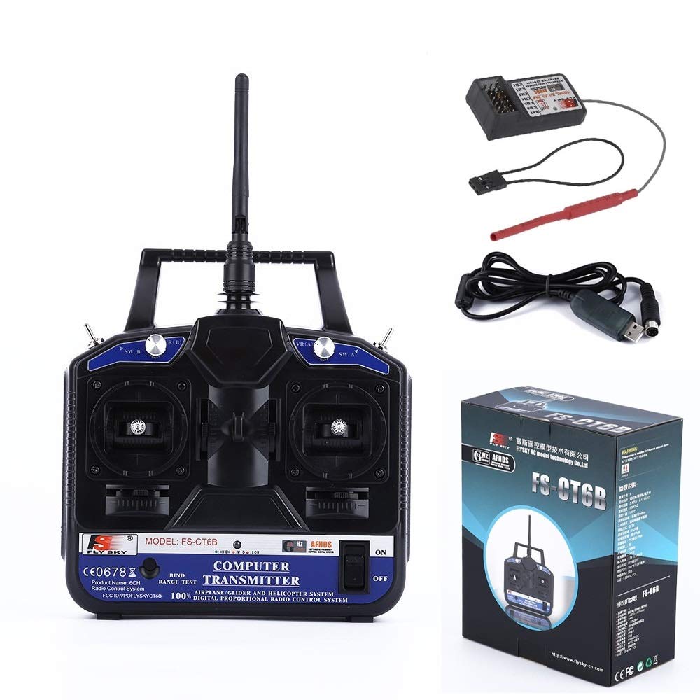 FlySky FS-CT6B 6CH 2.4GHz RC Transmitter with FS-R6B Receiver 2