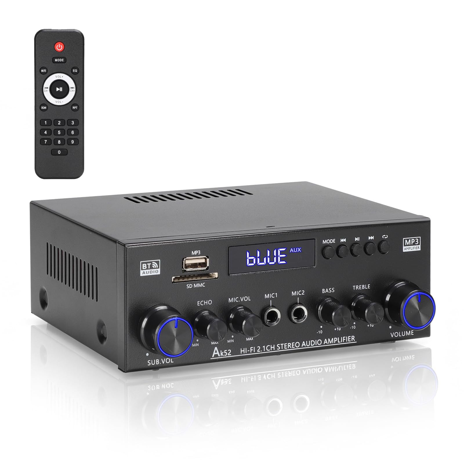 Joengoep AK52Max Home 400W 2.1 Channel Stereo Receivers with Bluetooth 5.0 1