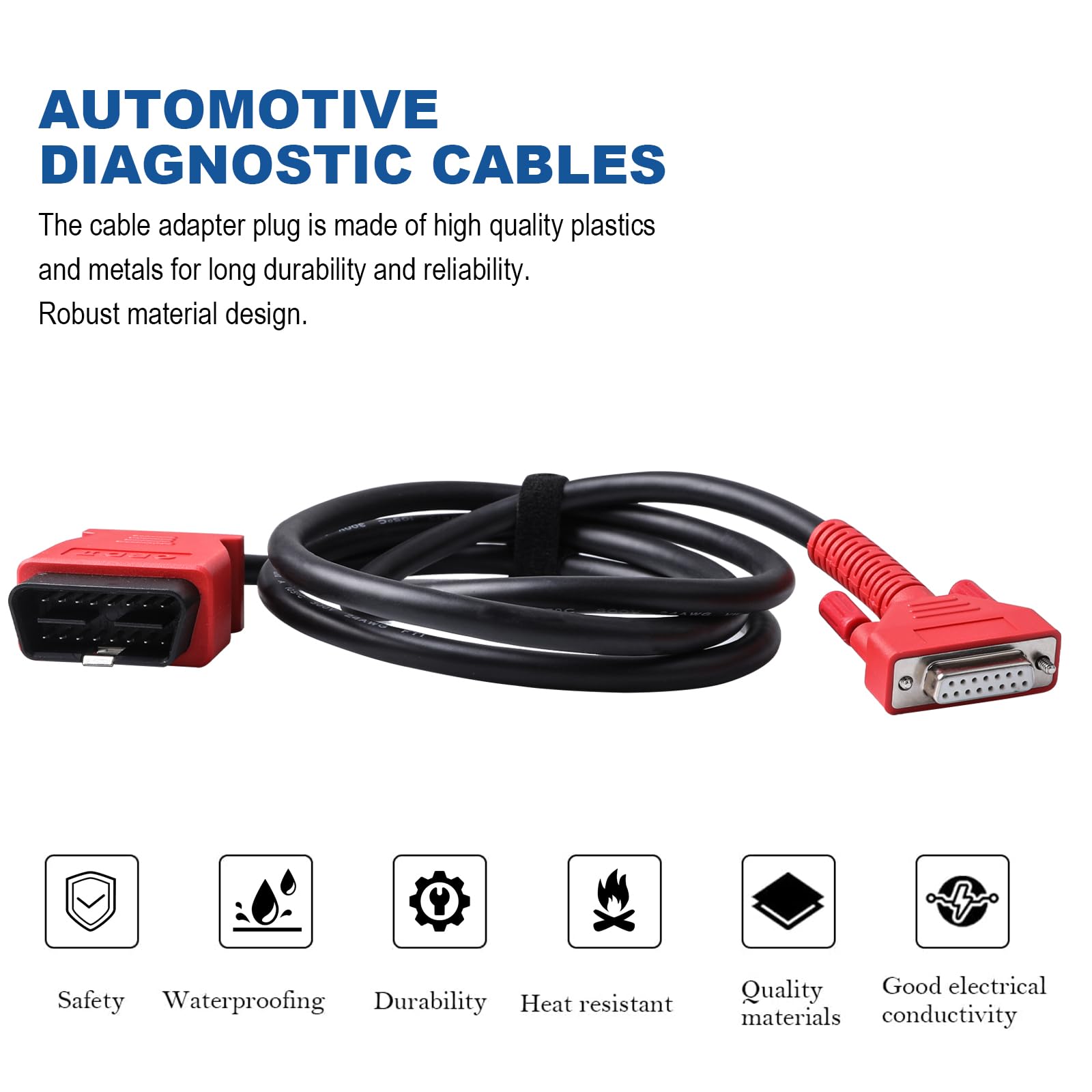 ZIWIMEGO Car Diagnostic Cable,Scanner Main Test Data Cable, OBD2 OBD2II 16 Pin Cord Test Cable Car Diagnostic Tool for MaxiSys MS906 MS906BT MS906TS MS908 MS908S MS908S PRO J2534 (2) 5