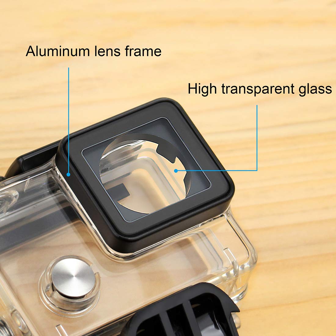 GEPULY Waterproof Housing Case with Frame Mount Protective for GoPro Hero 4, Hero 3+, Hero 3 Black 3