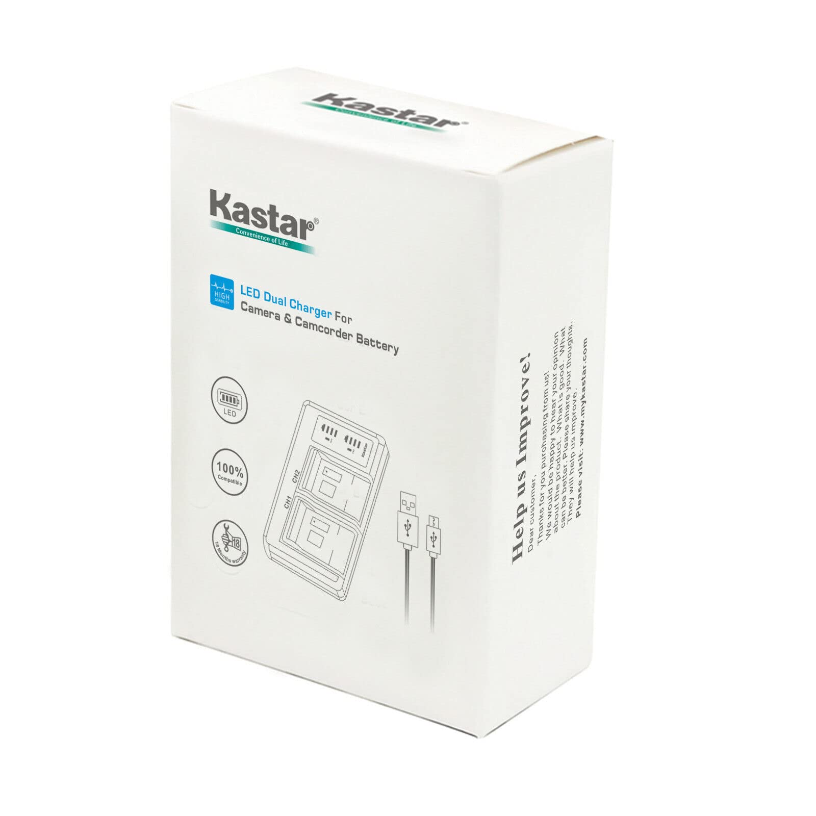 Kastar 4-Pack Battery and LTD2 USB Charger Replacement for Ricoh DB-110 Battery, Ricoh GR III Digital Camera, Ricoh GR IIIx Digital Camera, Ricoh WG-6 Digital Camera, Ricoh G900 Digital Camera 6