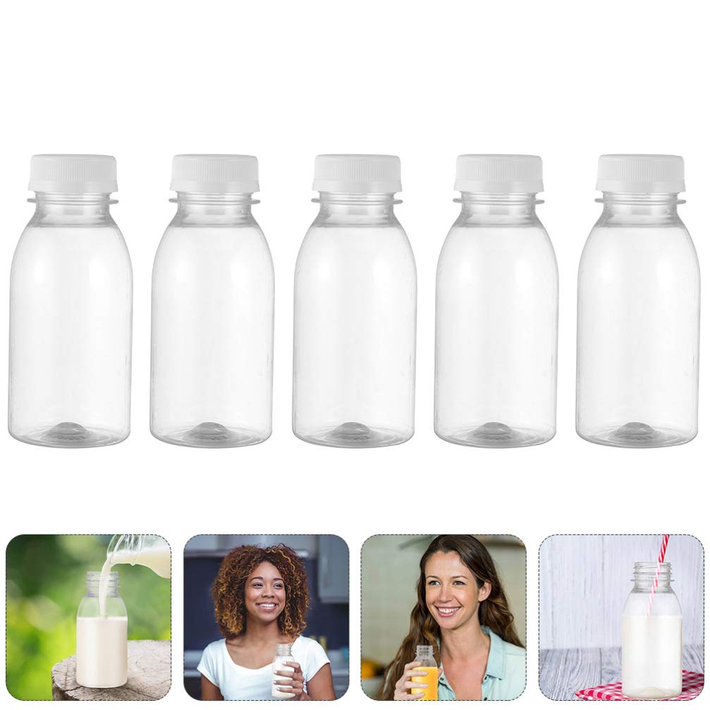 DOITOOL 1 Set 10 Pcs Milk Bottle Juice Bottle Travel Bottle Milk Storage Container Beverage Storage Bottles Storage Bottle for Milk Plastic Bottle 5