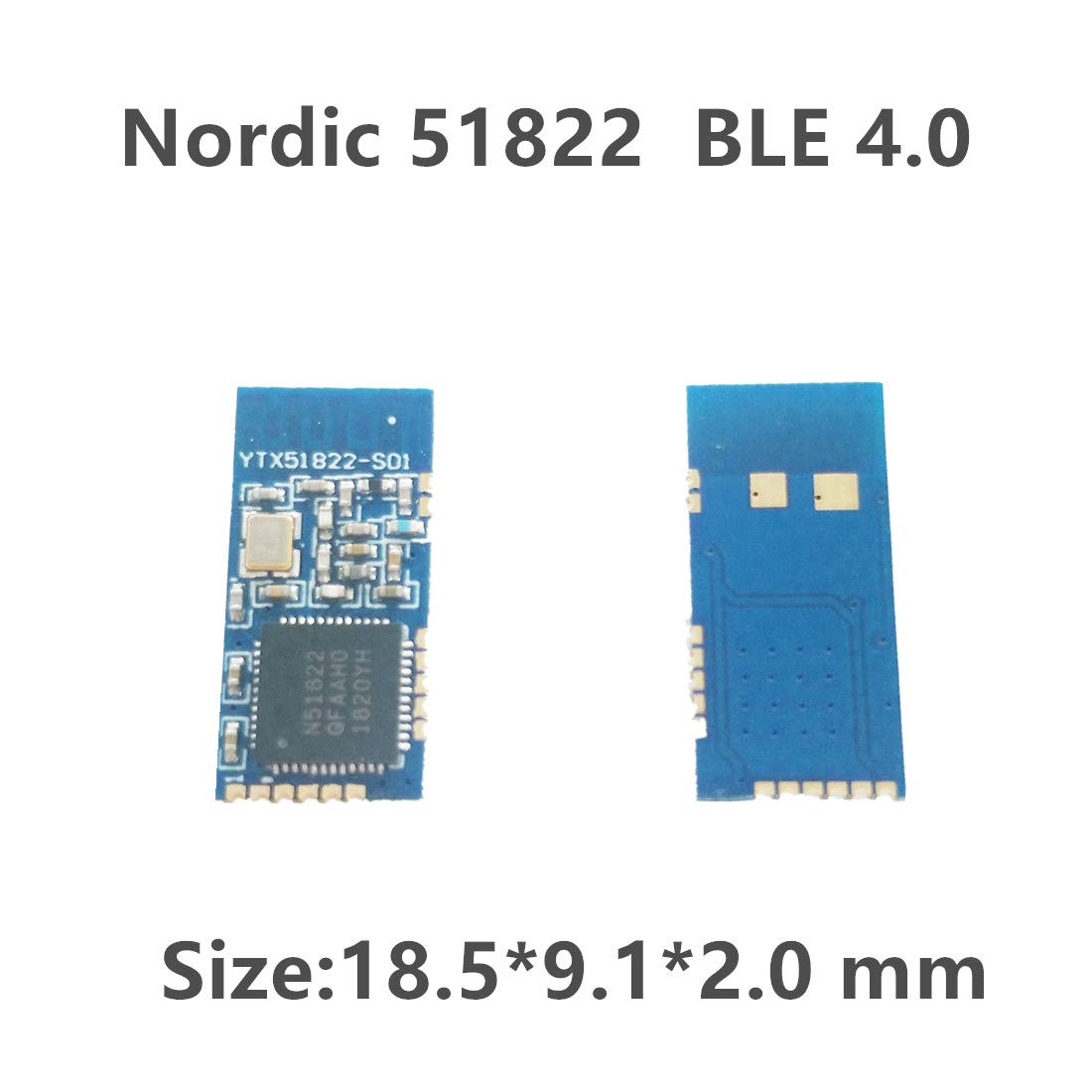 Nordic BLE 4.0 nRF51822 Controller Chip Bluetooth Module Small Size 18.5 x 9.1x 2.0mm 5 Pack 2