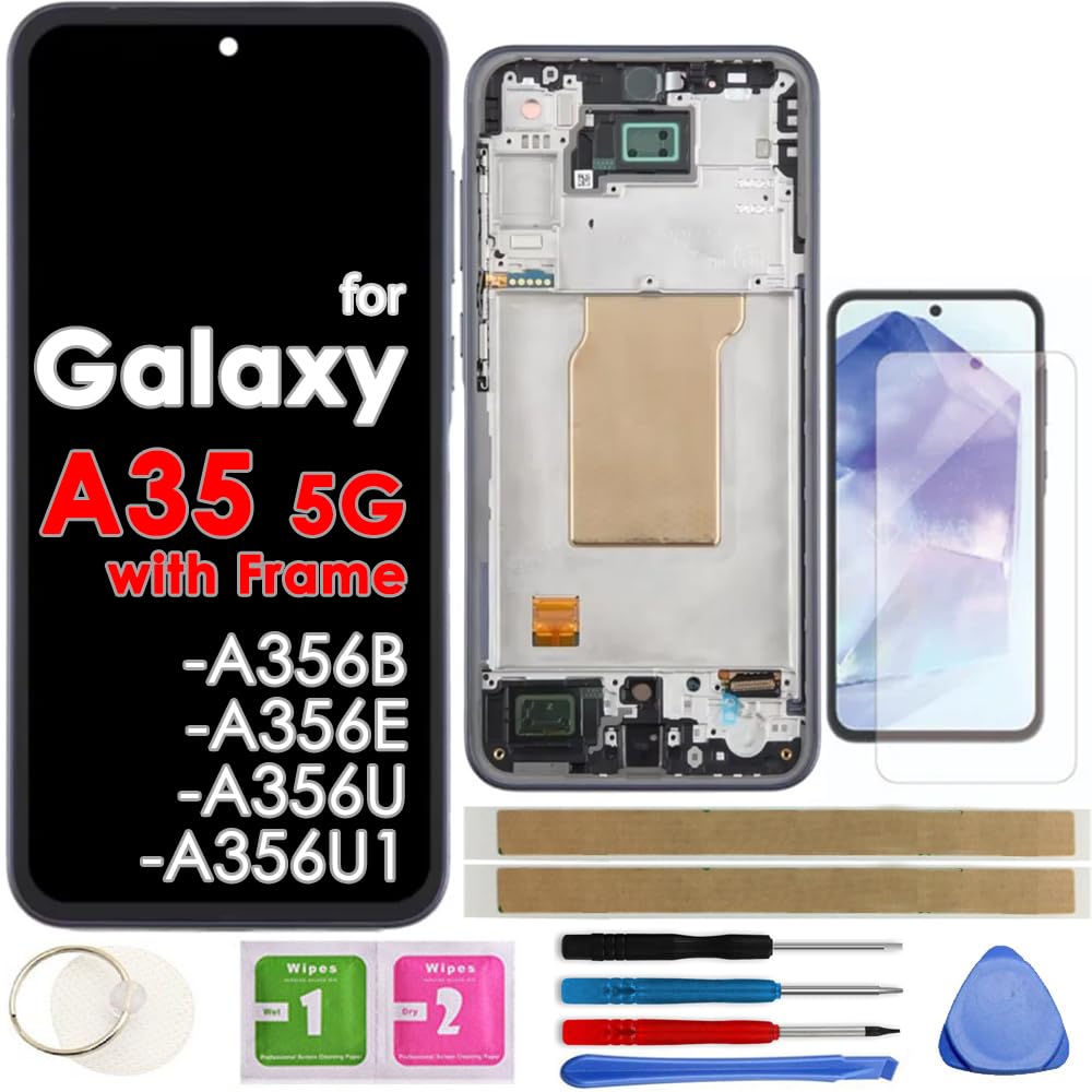 LCD Screen Replacement Touch Display Digitizer Assembly for Samsung Galaxy A35 5G A356 SM-A356U A356U1 A356B A356E 6.6" 1