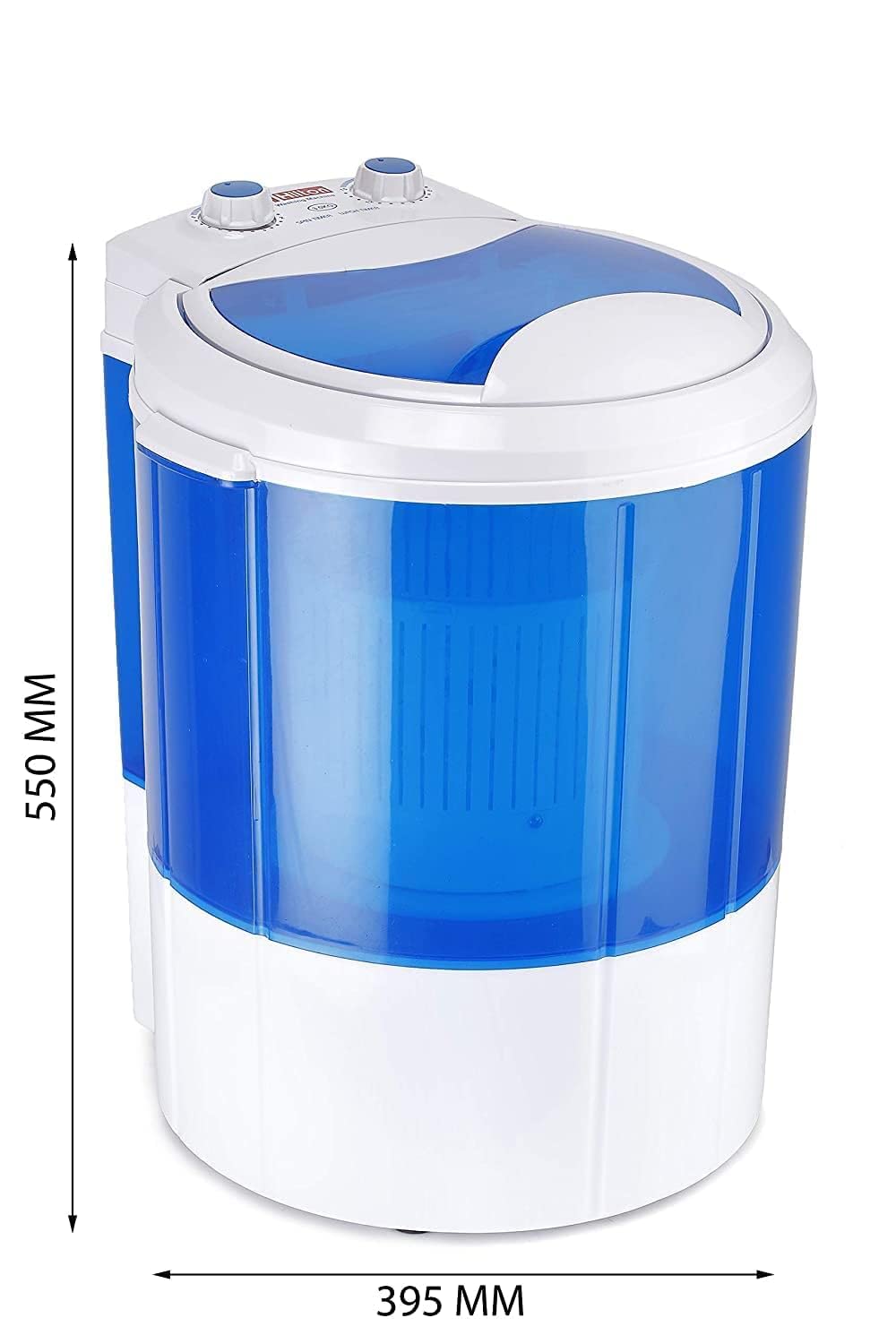 Hilton 3 kg Single-Tub Washing Machine with Spin Dryer Portable Single Tub Washer - The Laundry Alternative Portable Clothes Washer Travel Washing Machine With Spin Dryer. (Canna Maroon) 5