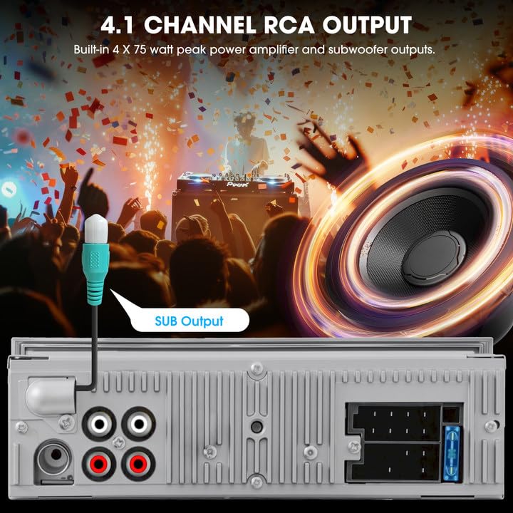 Bluetooth Retro Radio for Classic Vehicles: Single Din Vintage Car Stereo 5
