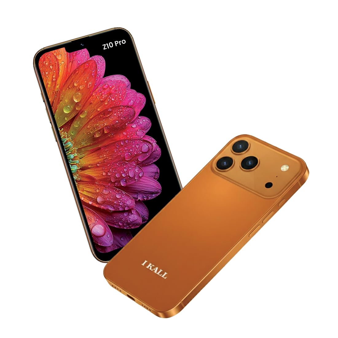 IKALL Z10 Pro Mobile Phone, Android 14, 6.53-inch HD Display, 4GB RAM, 64GB Internal Storage, Octa-Core Processor, 20MP + 8MP Camera, 5000mAh Battery, Dual SIM 4G Smartphone (Orange) 6