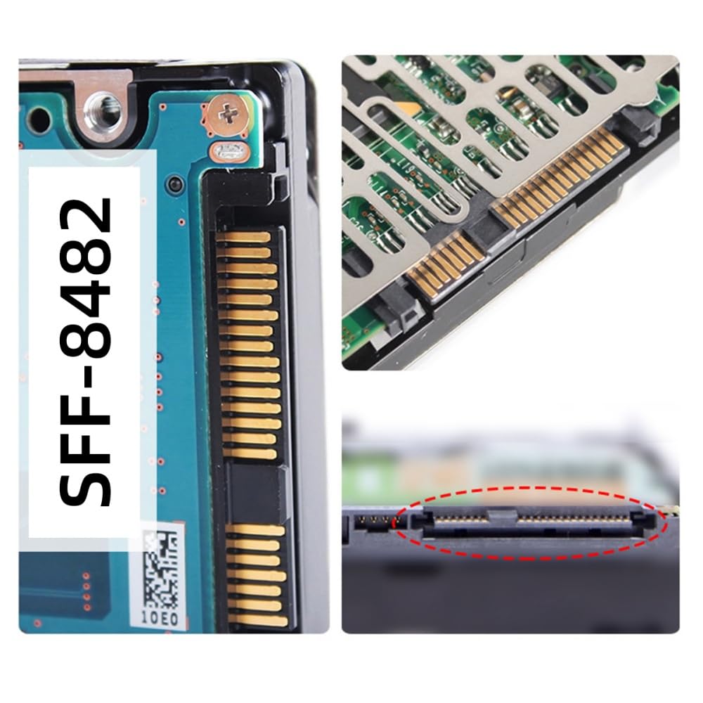 NFHK SFF-8482 SAS 29Pin to USB3.0 5Gbps Hard Disk Drive Raid Adapter with Chipset and Power Port (Need 12V/3A Power Supply) 6