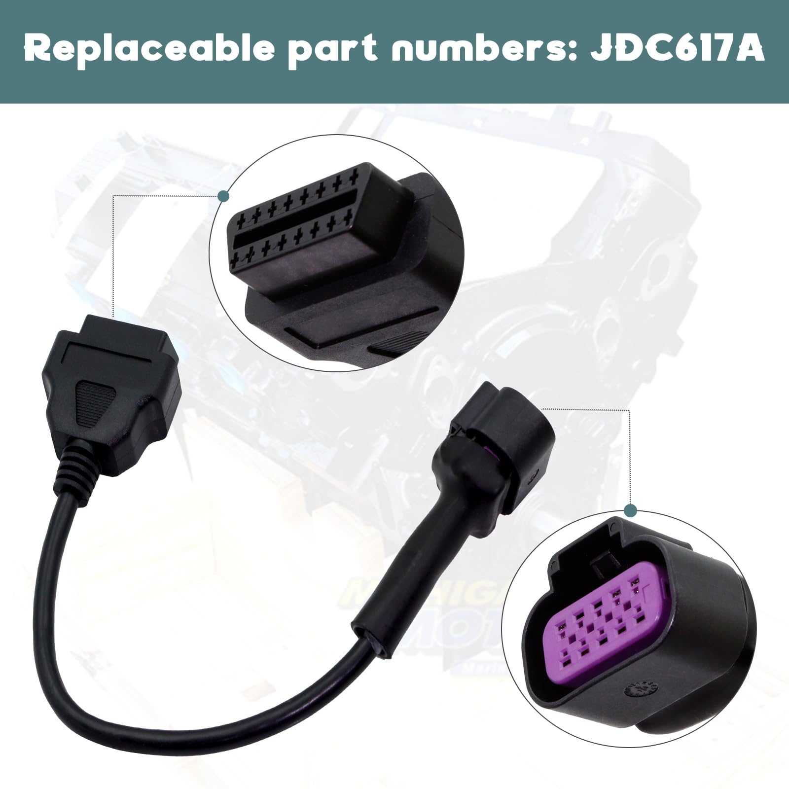 ALEXAPRO OBD2 Adapter 10 Pin Cable 5