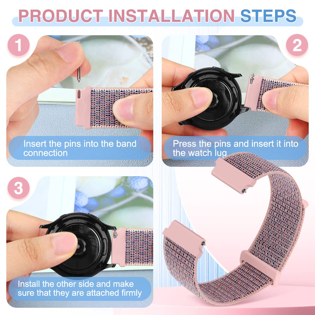 Relting 16mm 18mm 20mm 22mm Quick Release Nylon Sport Band Adjustable Breathable Replacement Wristband for Women Men 4