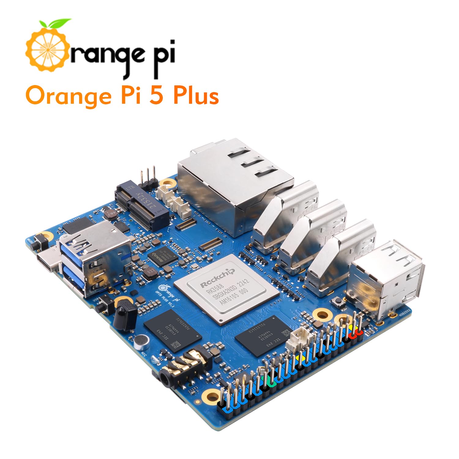 Orange Pi 5 Plus 8GB RK3588 8 Core 64 Bit Single Board Computer, 2.4GHz Frequency 8K Video Decoding Open Source Development Board Run Orange Pi OS, Android, Debian, Ubuntu 6