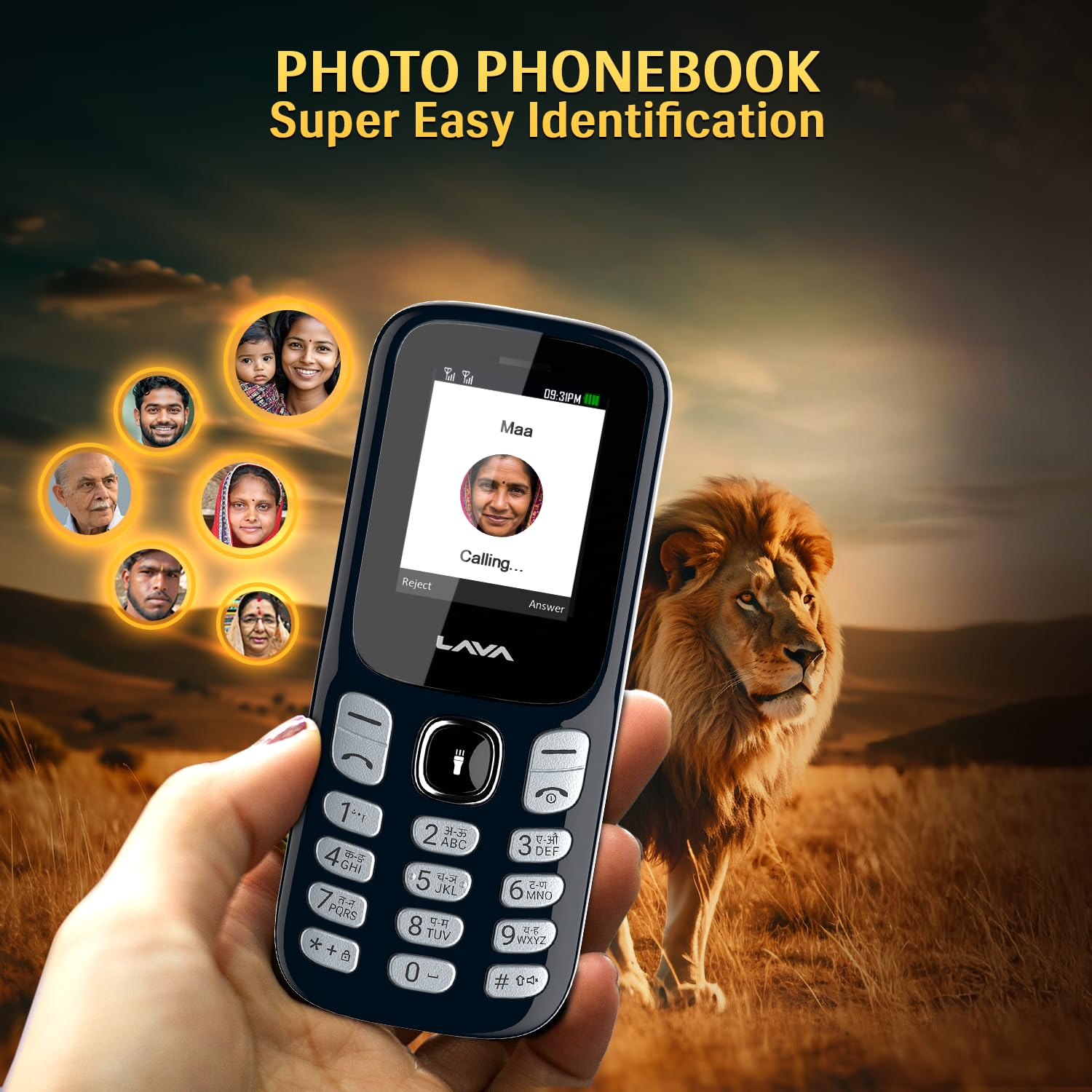 Lava A3 King 2026 Dual Sim Keypad Mobile Phone | 1750mAh Big Battery | 1.8" Large Display | 7 Languages Read & Write Support | Vibration Alert (Blue) 5
