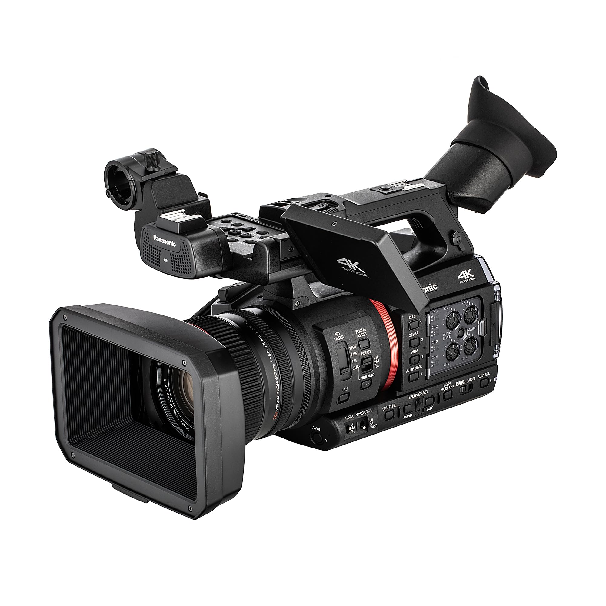 Panasonic AG-CX370 UHD 4K Pro Live Streaming Camcorder with NDI HX2 and Auto-Tracking Bundle with 64GB Memory Card + 67mm 3 Piece Filter Kit + Graduated Color Multicoated Filter Set + More 3