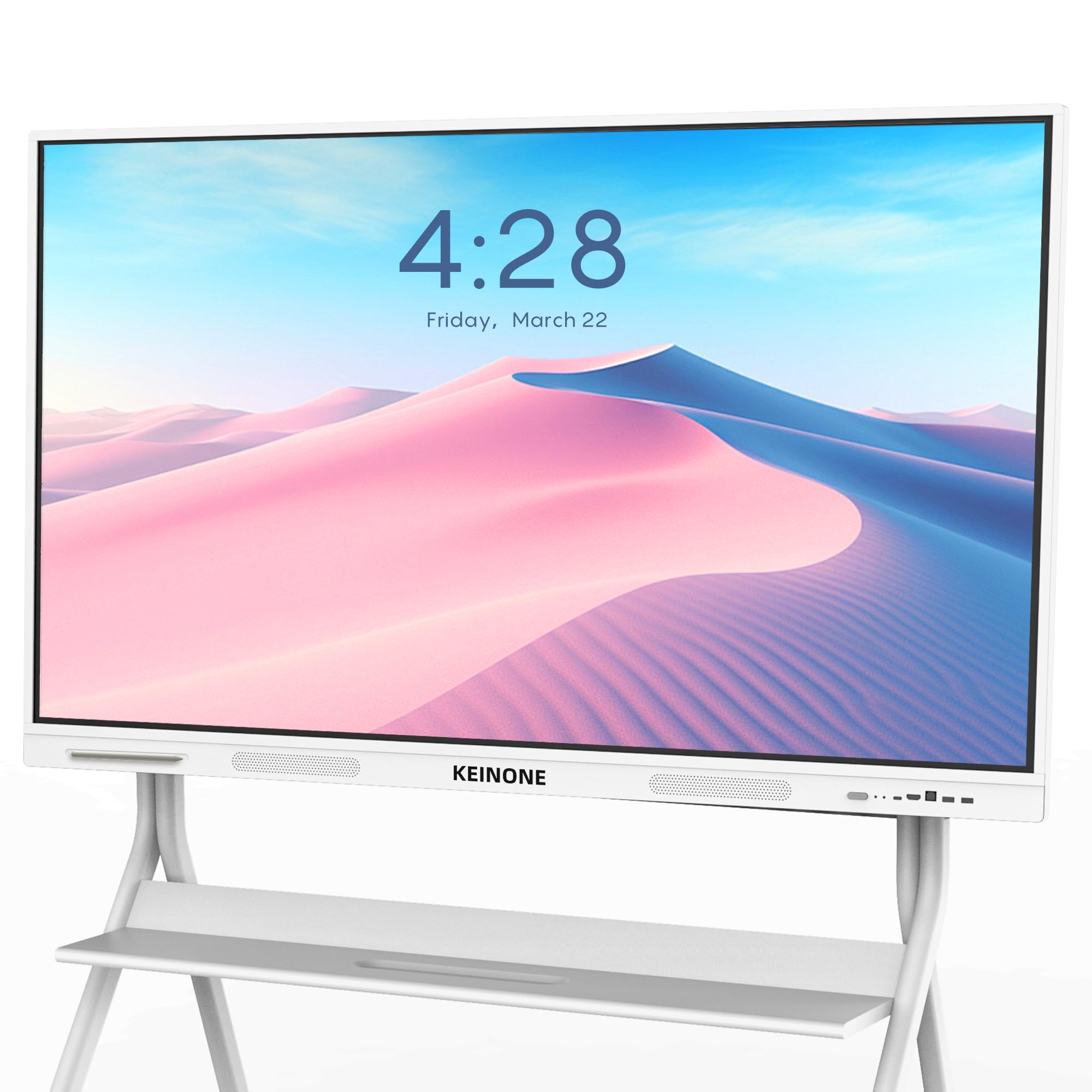 KEINONE 55" 4K 8+128 GB Interactive Smart Board for Classroom & USB Video Conference Camera 90° Wide Angle for Home Office School Display Screen (White) 1