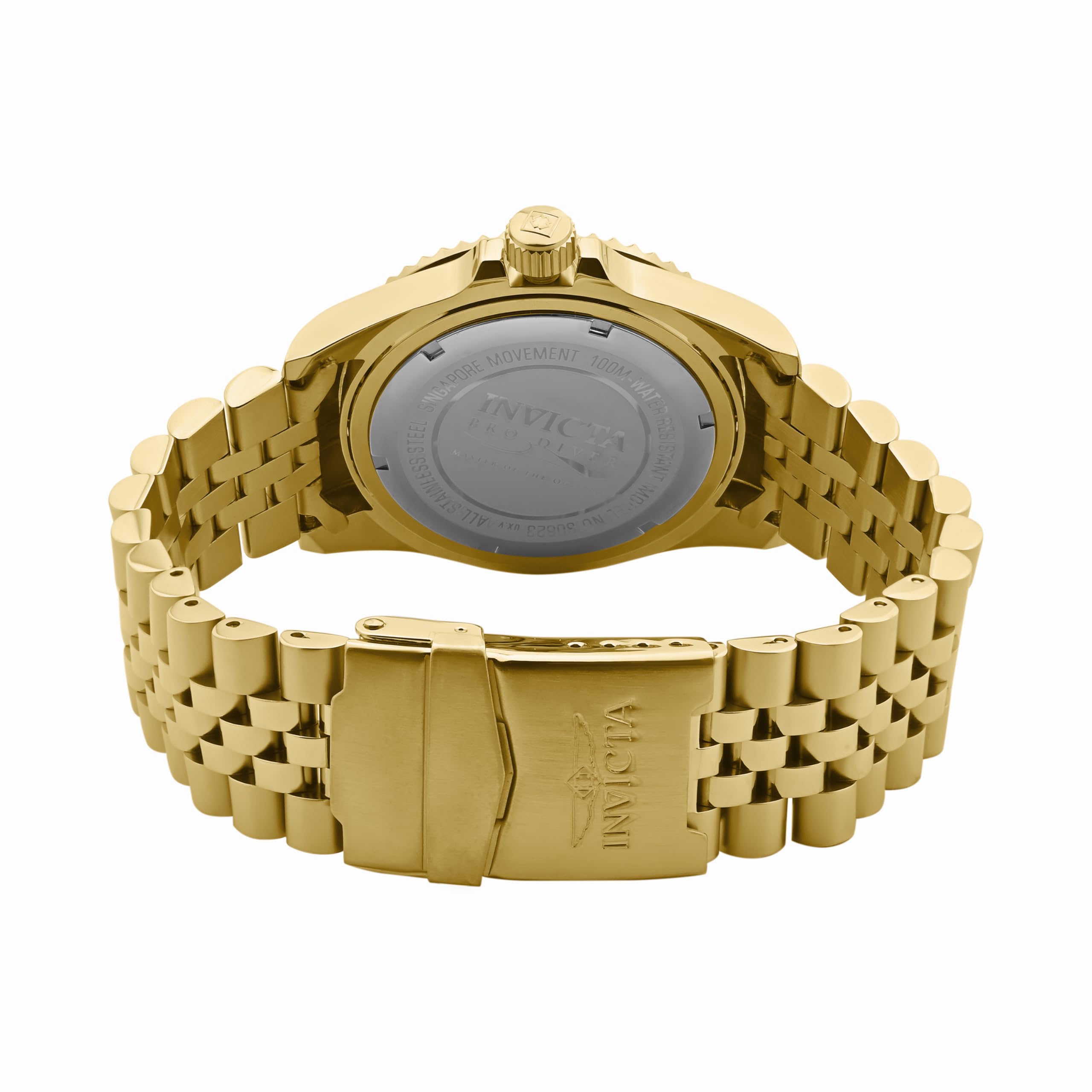 Invicta Pro Diver Men 43mm Stainless Steel Gold Green dial PC32 Quartz 3