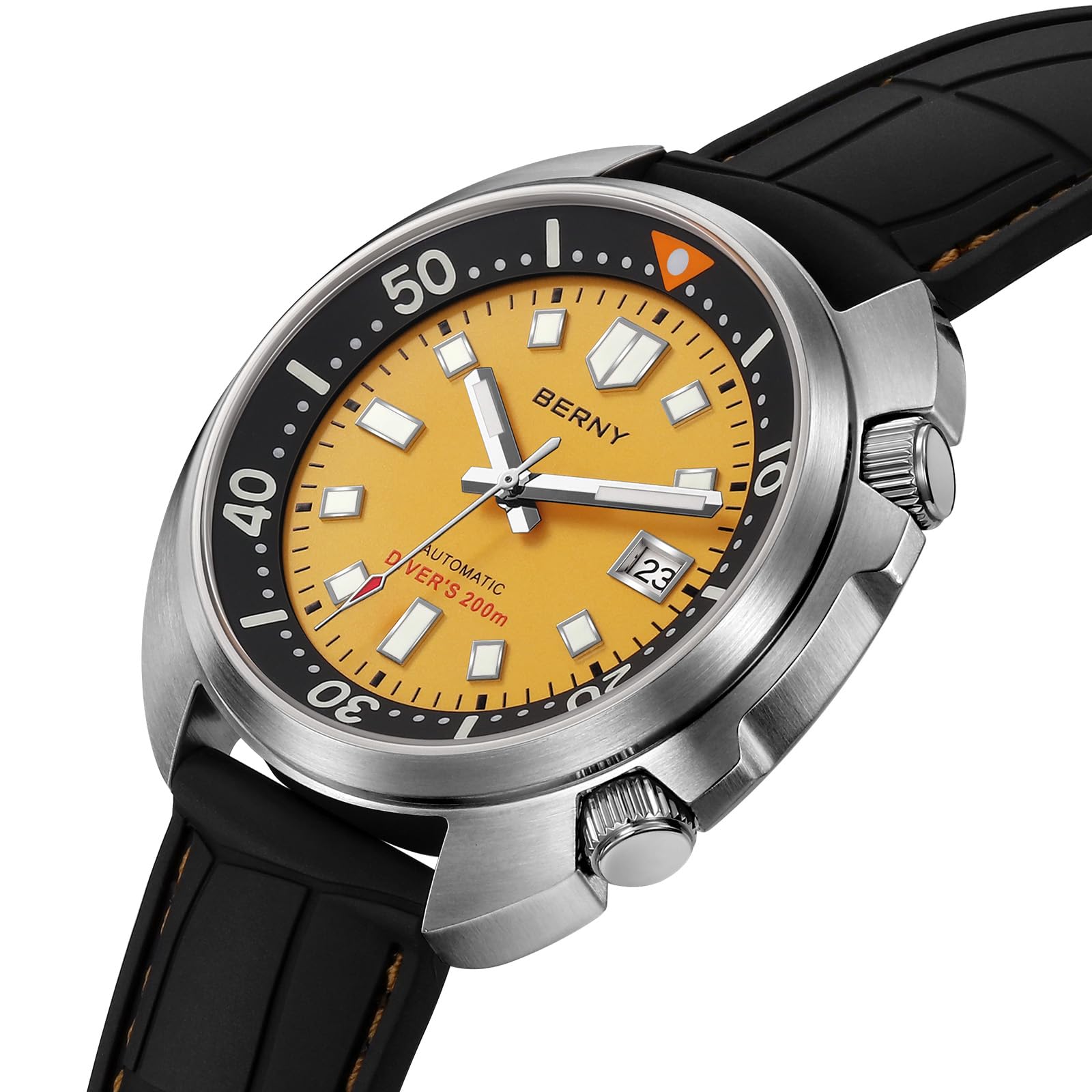 BERNY Automatic Watch for Men, 200M Waterproof Dive Watch, AR Sapphire Lens 2