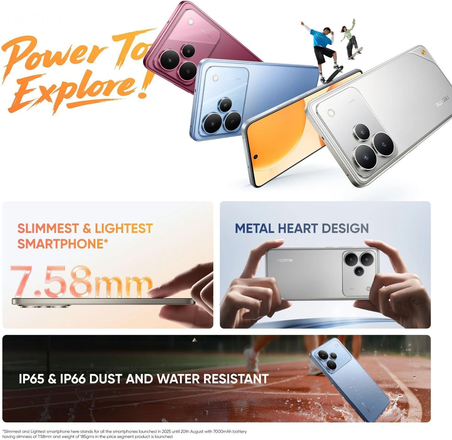 realme P4 5G (Engine Blue, 8GB RAM, 128GB Storage) | MediaTek Dimensity 7400 Octa-Core Processor | 50MP + 8MP AI Dual Camera | 16MP Front Camera | 6.77-inch FHD+ Flexible AMOLED 120Hz Display | 5