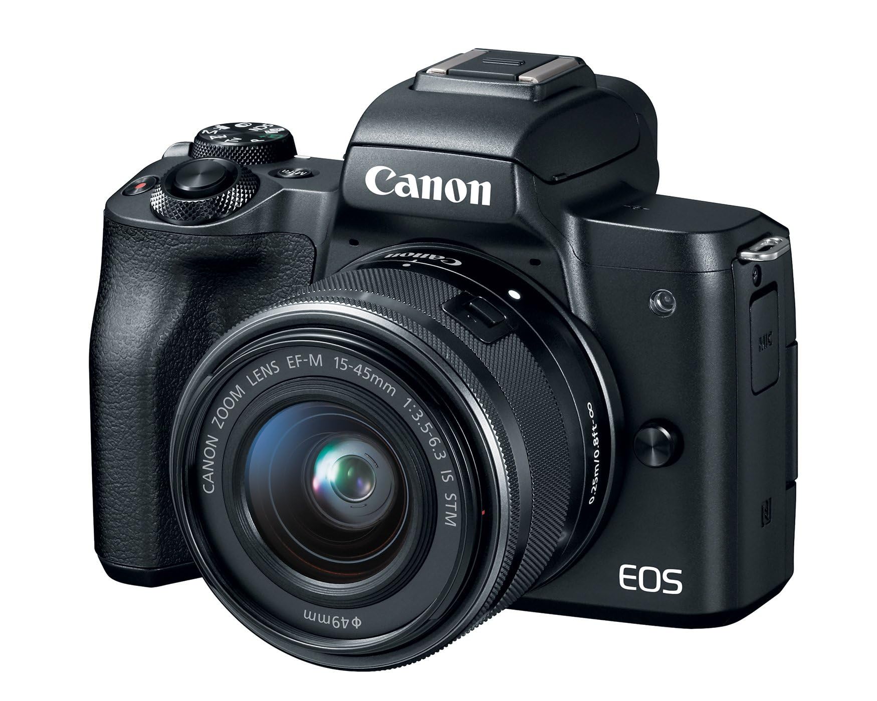 Canon EOS M50 Black + EF-M 15-45 mm is STM Black + SB130 + SanDisk SD 16 GB 3