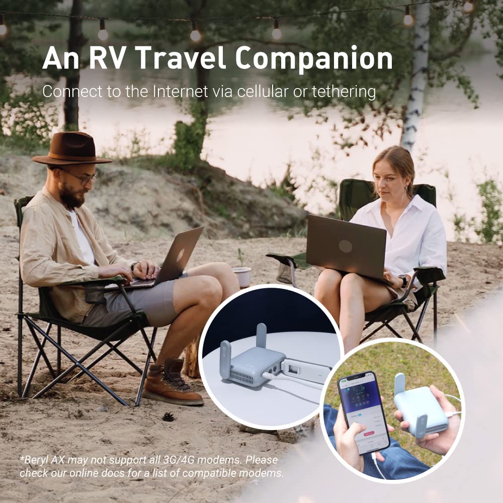GL.iNet GL-MT3000 (Beryl AX) Portable Travel Router, Pocket-Sized Wi-Fi 6 Wireless Travel Gigabit Router, with OpenVPN & Wireguard for Public & Hotel Wi-Fi Use, Suitable for Cruise/RV/Airplane/Hotel 4