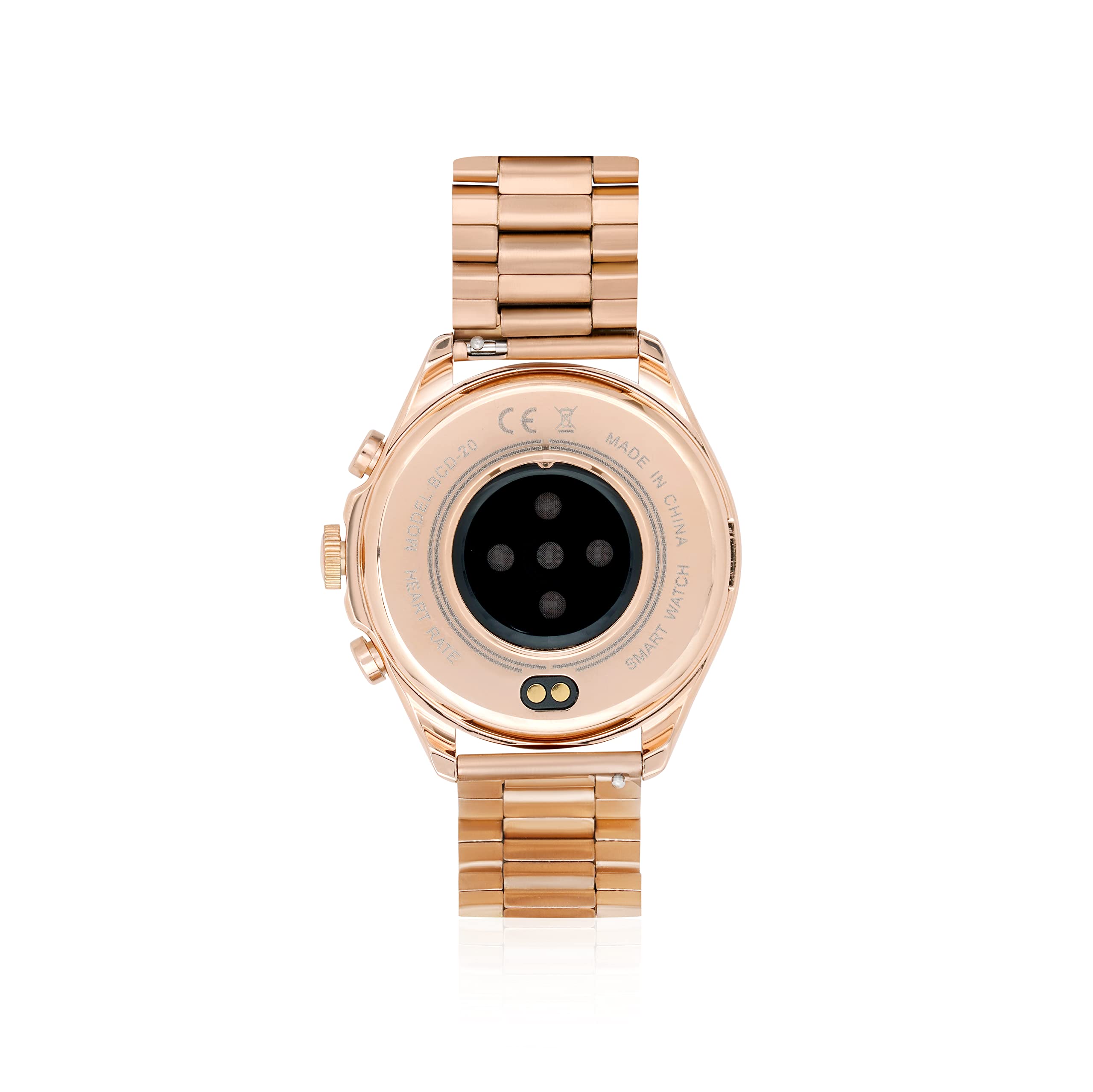 ALPHABITA Stainless Steel Glorious Women's Rose Gold Smart Watch Talk 2 Bluetooth Calling Smartwatch With 3 Button, Hands On Voice Assistance Hd Display, 14 Sports Modes With Puple Belt (Rose Gold) 3
