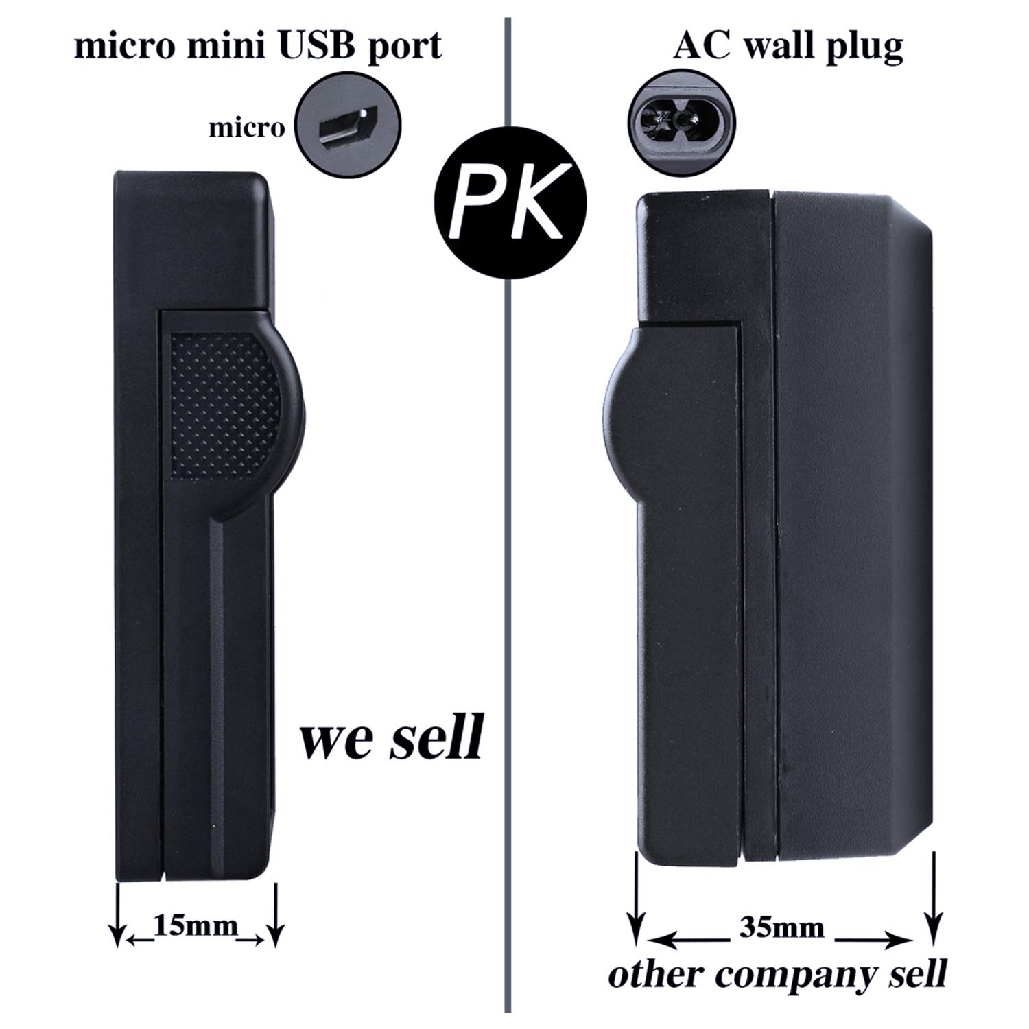 USB Battery Charger for Nikon Coolpix S1000pj, S1100pj, S1200pj Digital Camera 5