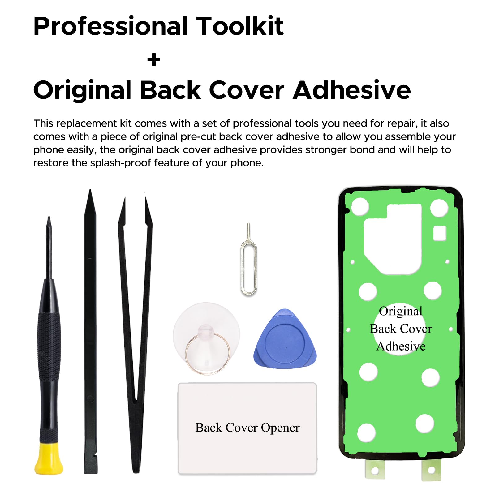 Charging Port Replacement Kit Compatible with Galaxy S23 Plus SM-S916U, SM-S916U1, SM-S916W, US Series Dock Board USB-C Connector S23+ Plus, with Instruction Manual, Toolkit 4