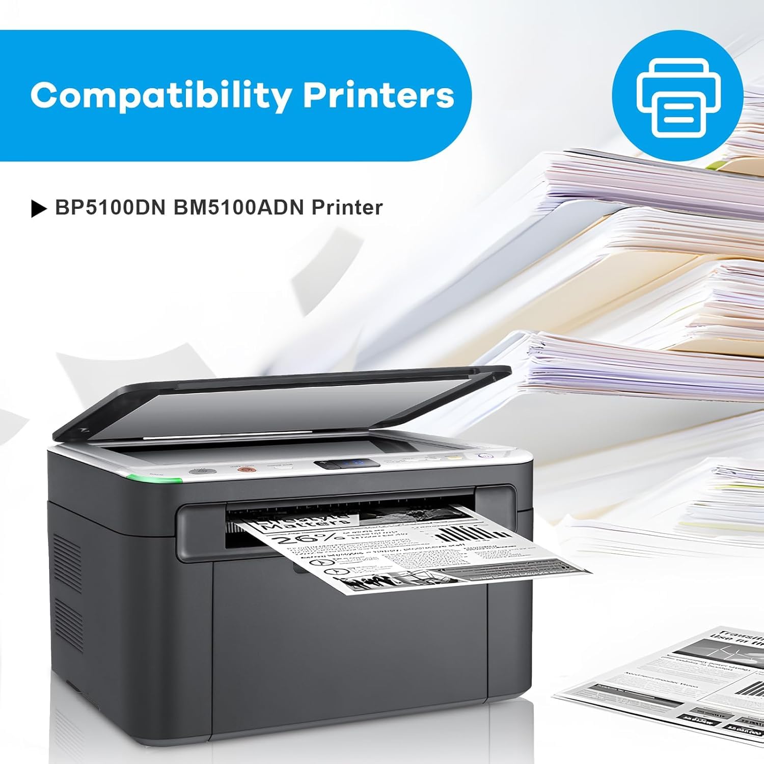 VERENA TL-5120 Toner Cartridge Black and White Replacement for Pantum TL-5120 TL5120 Toner Cartridge for BP5100DN BM5100ADN Printer 2