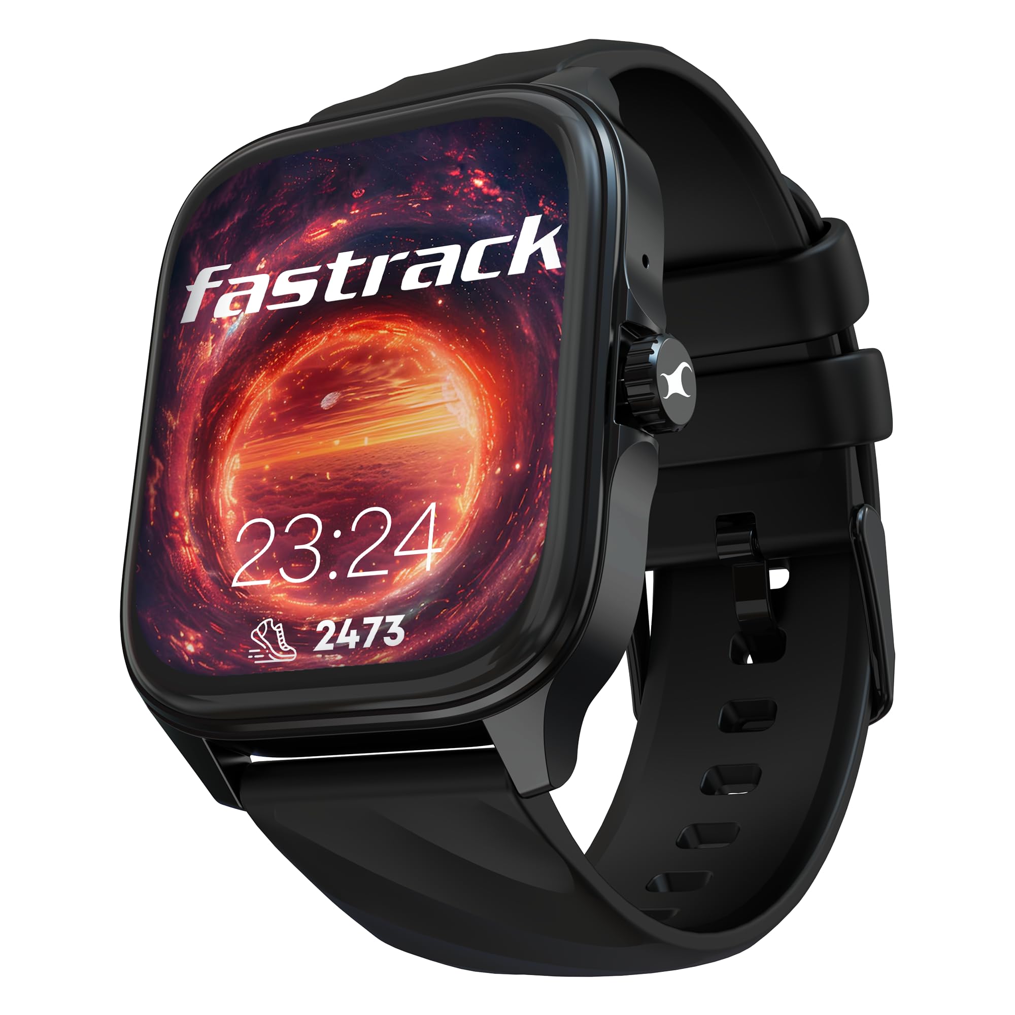 Fastrack Astor FS1 Pro Smart Watch, 1.97" AMOLED Display, Bluetooth Calling, 100+ Sports Modes, SpO2 & Heart Rate Monitoring, Women's Health, IP68, Up to 5 Days Battery, Functional Crown (Black) 1