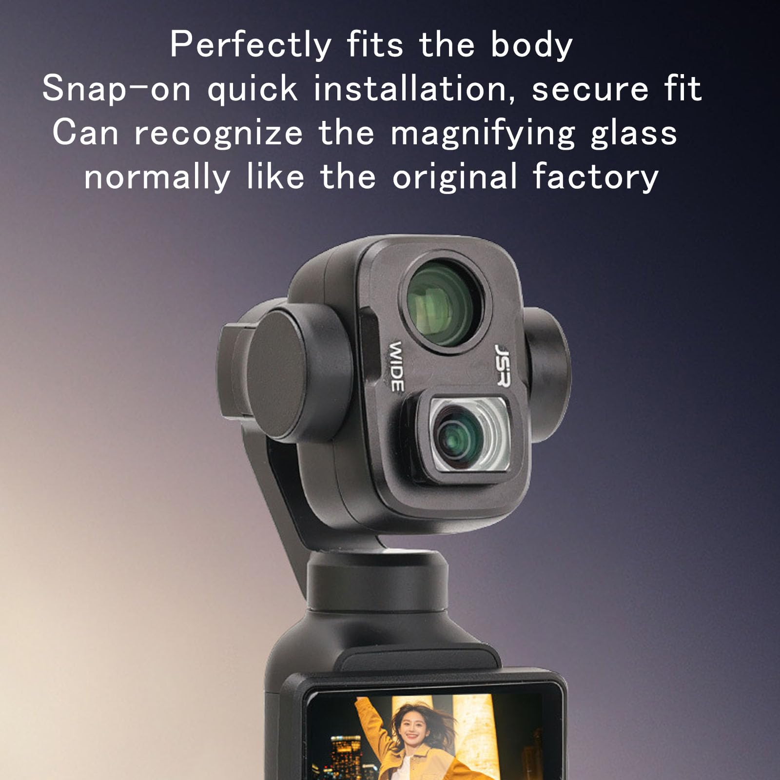 XCSFDCA Wide-Angle Lens for DJI Osmo Pocket 4P,Filter 1/4 Black Soft/ND Filter Accessories Adjustable for DJI Osmo Pocket 4 Pro (Wide Angle) 4