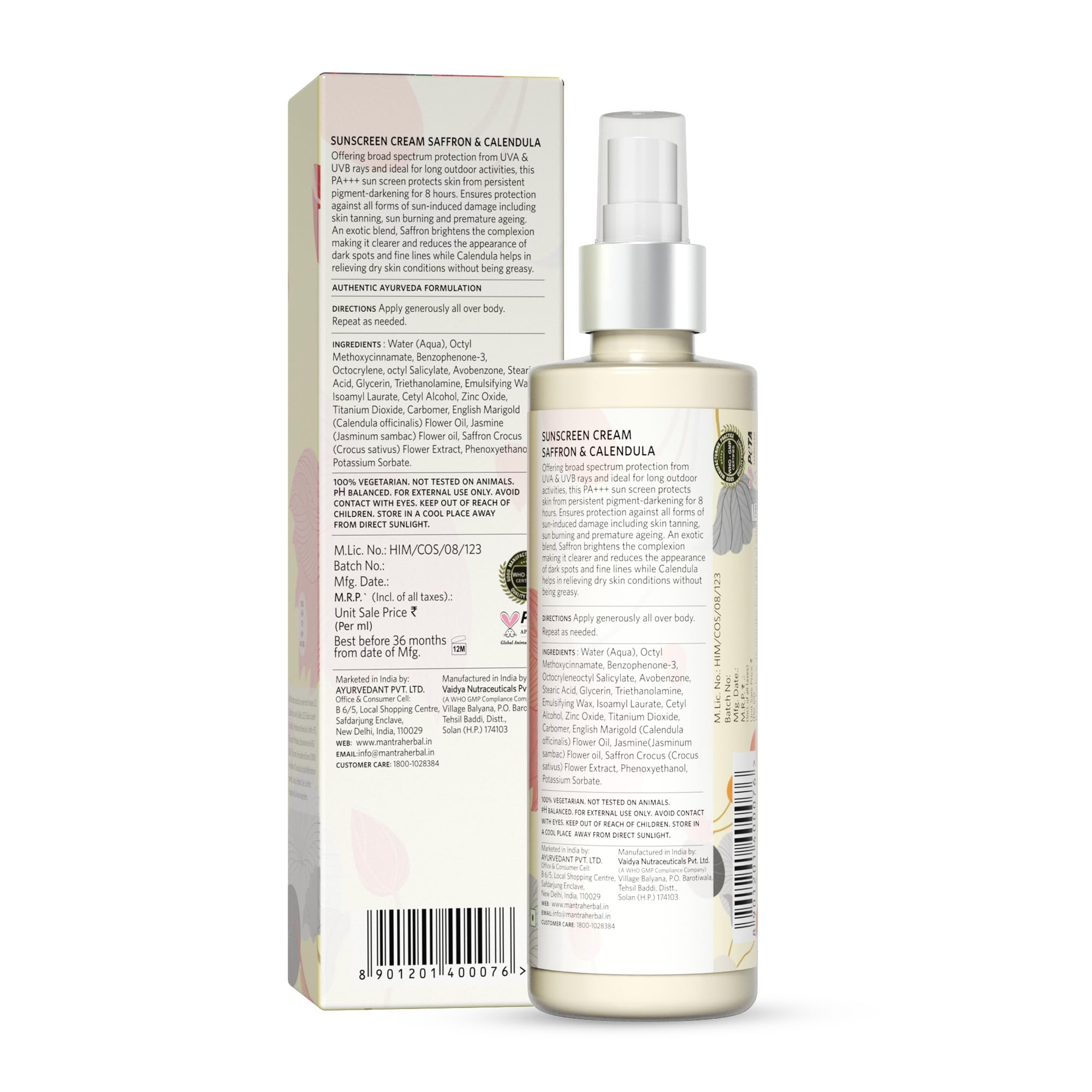 Mantra Herbal Pollution Protect SPF 30+ UVA & UVB Sunscreen Gel 100 ml with Saffron And Calendula Sun Cream | Blue Light Protection & Oil free | Moisture boost formula | Water resistant | All Skin types 2