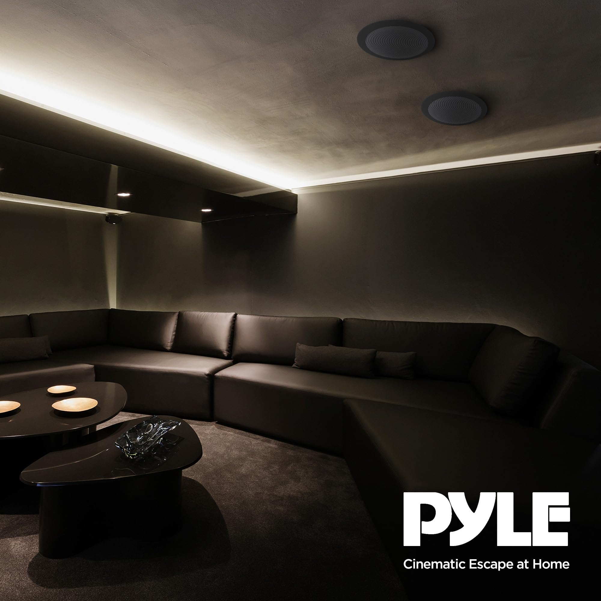 Pyle 2 Pair Speakers, 200W 6.5" Flush Mount in Wall/in Ceiling Speakers with Spring-Loaded Terminals, PDIC Series, Black 5