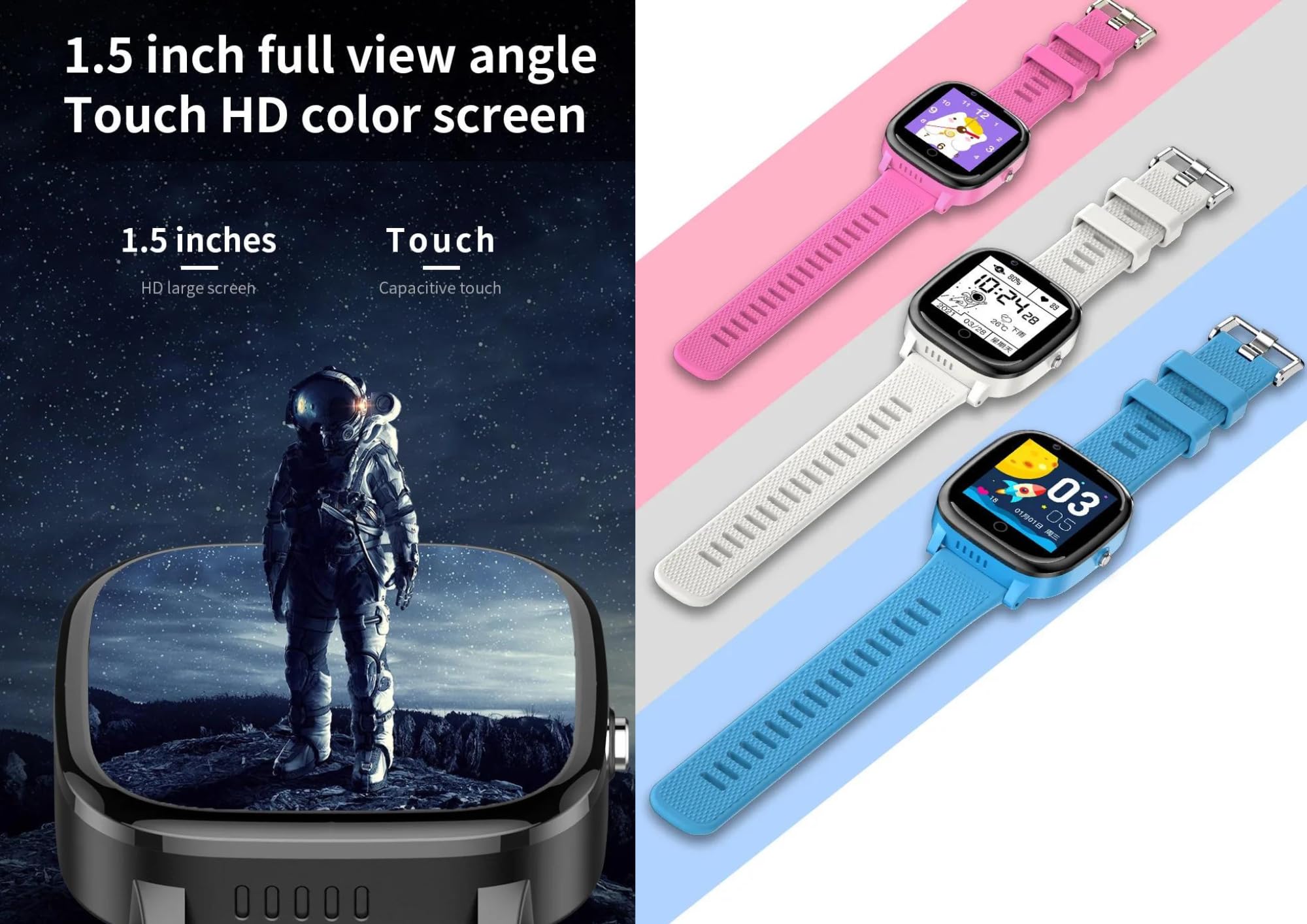 TrackMe ACE 4G Smart Watch for Kids GPS/LBS and WiFi Tracking Waterproof Smartwatch with Video Call Phone Watch (Black) 5