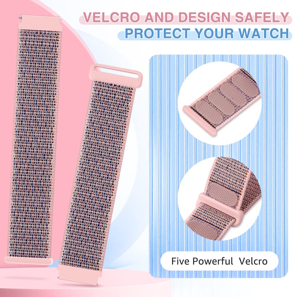 Relting 16mm 18mm 20mm 22mm Quick Release Nylon Sport Band Adjustable Breathable Replacement Wristband for Women Men 3