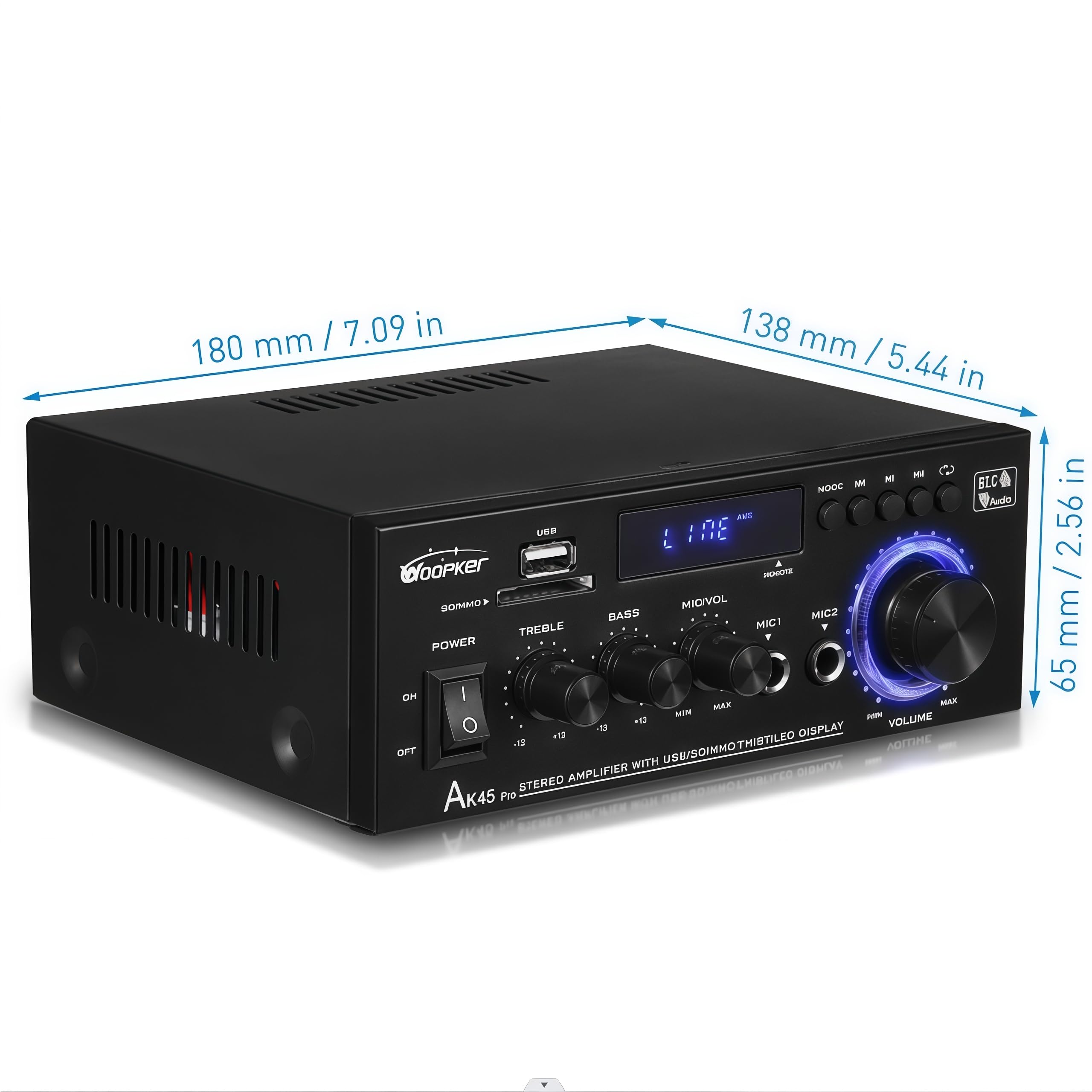 AK45 Pro Stereo Receiver and Audio Amplifier 5